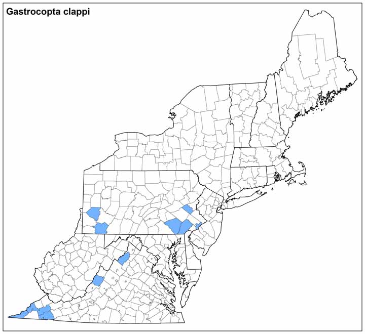 Gastrocopta clappi Range Map
